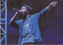  ?? TNS PHOTO ?? STAGE PRESENCE: Isaiah Rashad performs at Camp Flognaw in Los Angeles last year.