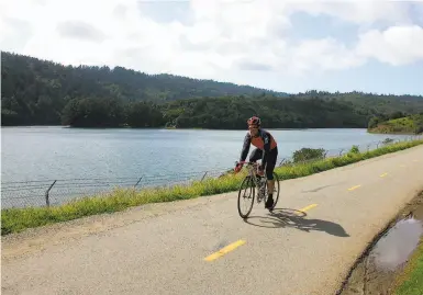  ?? Tom Stienstra / The Chronicle ?? Visits to Crystal Springs Trail in San Mateo County during May and June are double what they were last year.