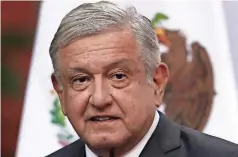 ??  ?? EL PRESIDENTE mexicano Andrés Manuel López Obrador habla durante un evento en el Palacio Nacional de la Ciudad de México