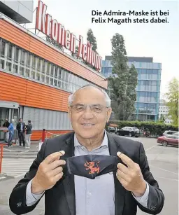  ??  ?? Die Admira-Maske ist bei Felix Magath stets dabei.