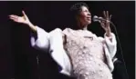  ??  ?? Singer Aretha Franklin performs onstage during a ceremony of the Elton John AIDS Foundation at Cathedral of St John the Divine in New York City. — AFP