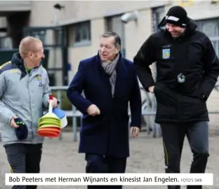  ?? FOTO'S SMB ?? Bob Peeters met Herman Wijnants en kinesist Jan Engelen.