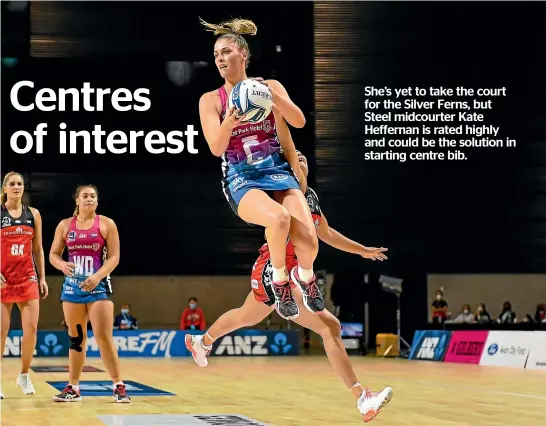  ?? PHOTOSPORT/GETTY IMAGES ?? Kate Heffernan soars through the air for the Steel against the Tactix in their season opener.