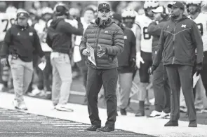  ?? GREG FIUME/GETTY IMAGES ?? Jim Harbaugh is 0-5 as a coach against Ohio State.