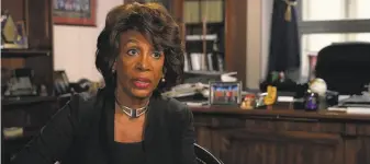  ?? Gravitas Ventures / Starz ?? Rep. Maxine Waters, D-Los Angeles, talks in “Fail State” about fighting for-profit universiti­es.