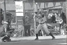  ??  ?? LEFT: Emily Loveless put together big games on the mound for the Lady Jackets in Columbus over the long weekend for Rockmart
ABOVE: Kelsea Elrod worked hard at bat to help the Lady Jackets on offense.