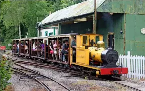  ?? DAVID JUKES ?? ABOVE Ex-Groudle Glen Railway Bagnall 2-4-0T Works No. 1781 Polar Bear in action at Amberley Museum’s Steam Show on July 3.