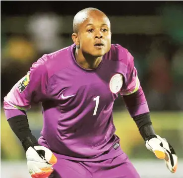  ??  ?? Nigerian goalkeeper Ikechukwu Ezenwa was beaten four time by Ghana yesterday