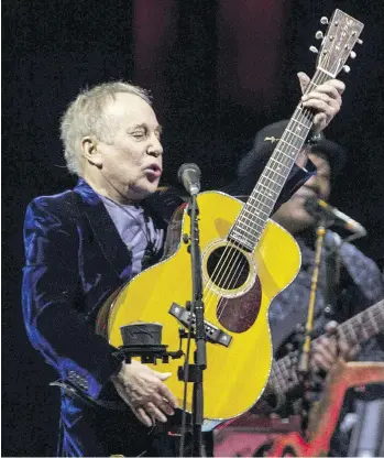  ?? PAUL BERGEN/GETTY IMAGES ?? “At the end of my life, if I’m fortunate enough to have a graceful non-painful ending, I’d rather say I had a great life than I had a great career,” singer-songwriter Paul Simon says.