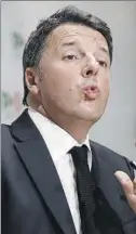  ?? EFE ?? Matteo Renzi.