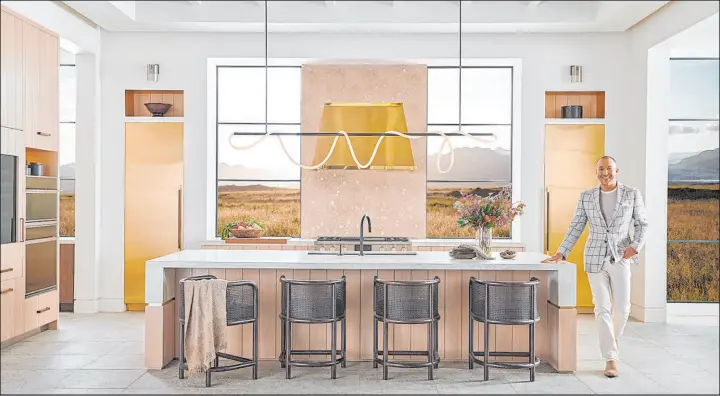  ?? GE ?? The Monogram Designer Collection by interior designer and Monogram Creative Director Richard T. Anuszkiewi­cz stands in the kitchen he designed in 2022.