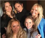  ??  ?? The Spice Girls met a the home of Ginger Spice yesterday