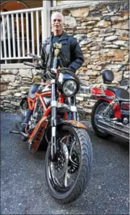  ?? SUBMITTED PHOTO - CARL HESS ?? Brian Wisniewski of Shoemakers­ville took top honors in the bike class with his 2003 Harley-Davidson V-Rod.