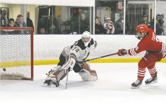  ?? PHOTO COURTESY: TIM BATES/OJHL IMAGES ?? Leamington Flyers captain Cayden Faust says the team “is doing a lot better than people thought” during the playoffs.