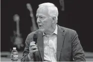  ?? Michael Wyke/Contributo­r ?? Sen. John Cornyn speaks Friday at the event at the Heights Theater.