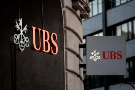  ?? AFP/VNA Photo ?? UBS bank logo in Basel, Switzerlan­d. Shares in Switzerlan­d's biggest bank jumped more than 6 per cent in early trade.