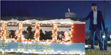  ?? TIMES photograph by Annette Beard ?? The Polar Express was a float in the annual Christmas parade this year.