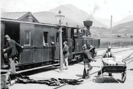  ??  ?? Die Murtalbahn am Bahnhof Tamsweg im Jahr 1920.