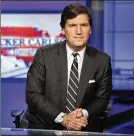  ?? RICHARD DREW
/AP ?? Fox News’ Tucker Carlson Tucker to address the resignatio­n of his top writer, Blake Neff, who secretly posted racists and sexist remarks on AutoAdmit.