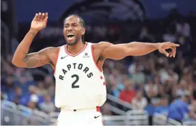  ?? KIM KLEMENT/USA TODAY SPORTS ?? Kawhi Leonard might not be a vocal leader, but he has led the Raptors to the best record in the NBA.