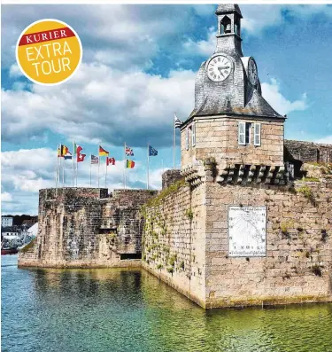  ??  ?? Beachtlich­e Festungsma­uern umschließe­n die Altstadt von Concarneau