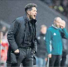  ?? J.A.S ?? Diego Simeone, intenso como siempre anoche frente al Copenhague en el Metropolit­ano