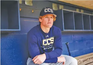  ?? STAFF PHOTO BY DOUG STRICKLAND ?? Chattanoog­a Christian’s John Rhodes is one of the finalists for the TBCA’s Mr. Baseball award for Division II-A.