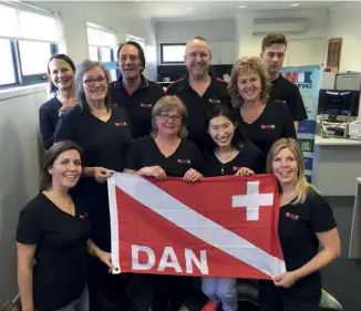  ??  ?? Part of the DAN Asia Pacific team. From left, Mel, Cynthia, Julie, John, Heidi, Scott, Haili, Anny, Adam, Sim