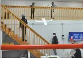  ??  ?? Aircraft design challenge participan­ts test the flying ability of their Styrofoam planes at the inaugural Swift Current Creation Station event, Jan. 9.