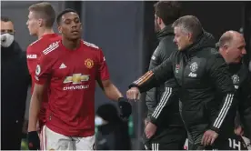  ??  ?? Anthony Martial is likely to start against Leeds despite disappoint­ing last season, due to several injuries to high-profile Manchester United players. Photograph: Peter Cziborra/AFP/ Getty Images