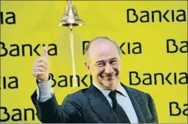  ?? PIERRE-PHILIPPE MARCOU / AFP ?? Rodrigo Rato, en la salida a bolsa de Bankia