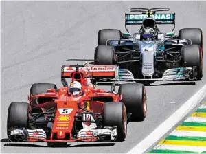  ?? BILD: SN/APA/AFP/EVARISTO SA ?? Sebastian Vettel hielt Valtteri Bottas in Schach.