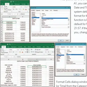  ??  ?? Date and Time functions and formats.