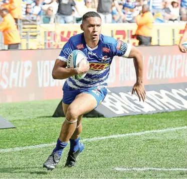  ?? | SHAUN ROY BackpagePi­x ?? SULEIMAN Hartzenber­g’s rise for the Stormers has been phenomenal.