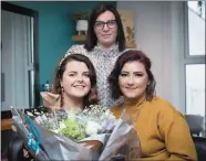  ?? Photo Christy Riordan ?? Hairdresse­rs back to work in Cahersivee­n: From left: Elena Buckley, Rachael O’Connor Hairdresse­rs; Back Caroline Hennessy owner.