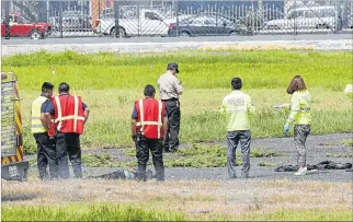  ?? ARCHIVO / EXPRESO ?? Diligencia. La falta de un experto en aeronáutic­a impide la reconstruc­ción en el aeropuerto de Guayaquil.