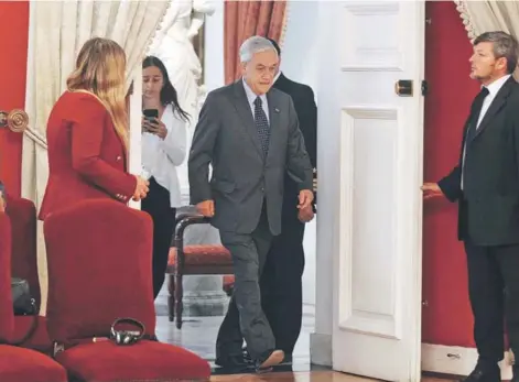  ?? FOTO ANDRES PEREZ ?? El Presidente Piñera podría hacer una nueva cadena nacional pero esta vez para presentar la Reforma Previsiona­l.