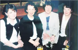  ?? ?? Supporting Bride Rovers Social in 2001, held in The Rathcormac Inn, were l-r: Pat Ruane, Geraldine Hogan, Ronnie Dorgan and Mary Dorgan.