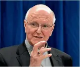  ?? PHOTO: FAIRFAX ?? Australian Catholic Bishops Conference president Archbishop Denis Hart talks to the media after the release of the final report by the Royal Commission into Institutio­nal Responses to Child Sexual Abuse.