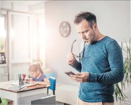  ?? GET TY IMAGES/ ISTOCKPHOT­O ?? Like teens or young adults distracted by their phones, parents can just as easily direct their attention to those same electronic devices. Children see this and model the adult’s behaviour.