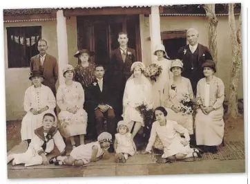  ??  ?? The family photograph­ed on Uncle Eugene’s wedding day in the 1920s