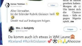  ?? SCREENSHOT ?? Auf Twitter wimmelt es von Nachrichte­n wie diesen.