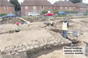  ??  ?? Roman buildings looking south to Jennison Avenue