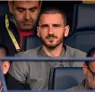  ?? PHOTOVIEWS ?? Bonucci in tribuna