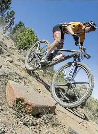  ?? /Sam Clark/Cape Epic ?? Thrill seekers:
Riders during stage 2 of the Cape Epic from Saronsberg Wine Estate to Saronsberg Wine Estate, Tulbagh.