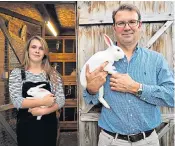  ??  ?? Peter Smith and his daughter Claudia lost 10 of their rabbits to the virus within three days