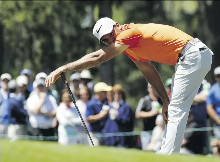  ?? CHARLIE RIEDEL/THE ASSOCIATED PRESS/FILES ?? Jason Day says it was his goal in January to stay at No. 1 for the year. The 29-year-old is now No. 3 in the world rankings.