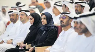  ??  ?? The first parents’ conference brought several officials together at the Khalifa University in Abu Dhabi.