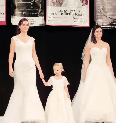  ?? PHOTO DOMINIQUE LELIÈVRE ?? Les visiteurs du 32e Salon de la mariée de Québec ont pu assister à un éclatant défilé, hier.