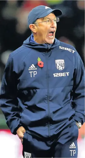  ??  ?? > Albion boss Tony Pulis is feeling the heat from fans